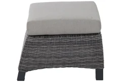 Best Corido Loungehocker, charcoal, Alu / Gardino®-Geflecht, 60x57x42 cm Polyrattan-Gartenmöbel|Gartenstühle & Gartensessel