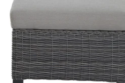 Best Corido Loungehocker, charcoal, Alu / Gardino®-Geflecht, 60x57x42 cm Polyrattan-Gartenmöbel|Gartenstühle & Gartensessel