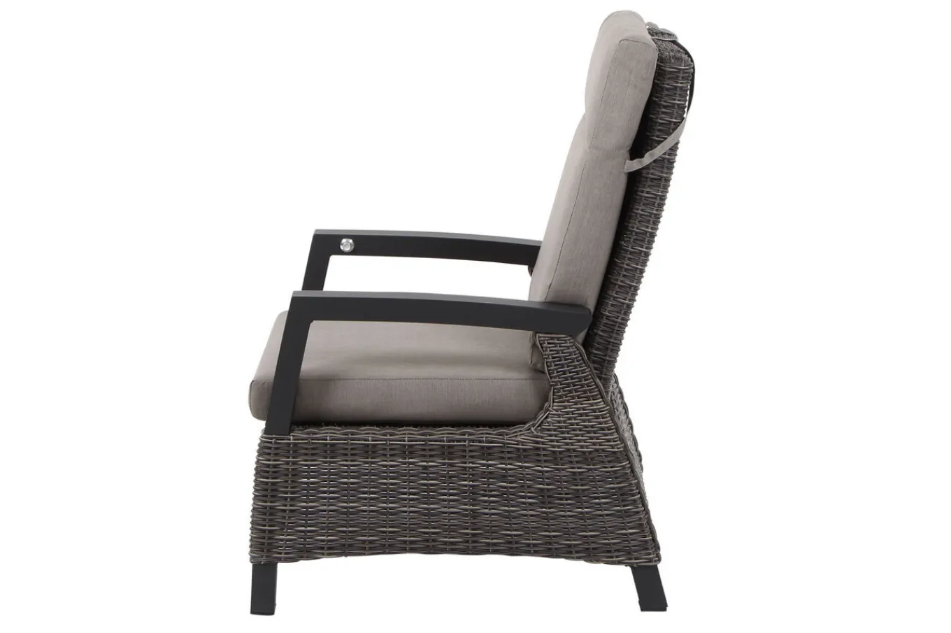 Discount Corido Loungesessel, charcoal, Alu / Gardino®-Geflecht, 73x87x103 cm Polyrattan-Gartenmöbel|Gartenstühle & Gartensessel