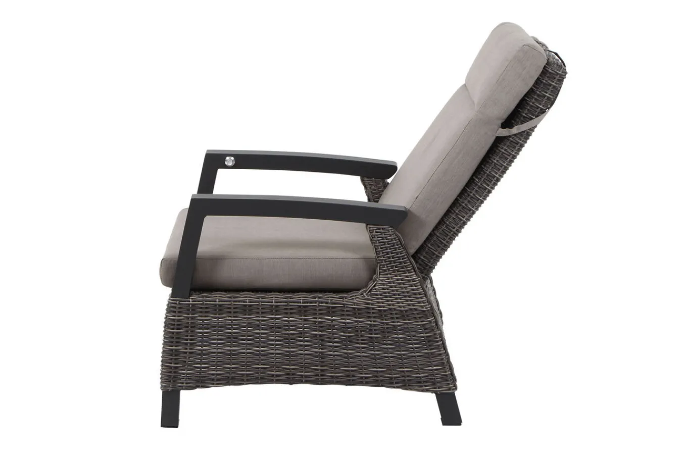 Discount Corido Loungesessel, charcoal, Alu / Gardino®-Geflecht, 73x87x103 cm Polyrattan-Gartenmöbel|Gartenstühle & Gartensessel