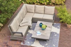 Outlet Corido Mittelelement, charcoal, Alu / Gardino®-Geflecht, 60x83x88 cm Polyrattan-Gartenmöbel|Aluminium-Gartenmöbel