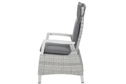 Best Corido/Sincro Garten-Essgruppe, ice grey/weiß grau, Alu/Gardino®-Geflecht/Keramik, Ausziehtisch 200/260x100 cm, 6 Diningsessel Polyrattan-Gartenmöbel|Garten-Essgruppen