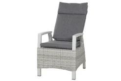 Best Corido/Sincro Garten-Essgruppe, ice grey/weiß grau, Alu/Gardino®-Geflecht/Keramik, Ausziehtisch 200/260x100 cm, 6 Diningsessel Polyrattan-Gartenmöbel|Garten-Essgruppen