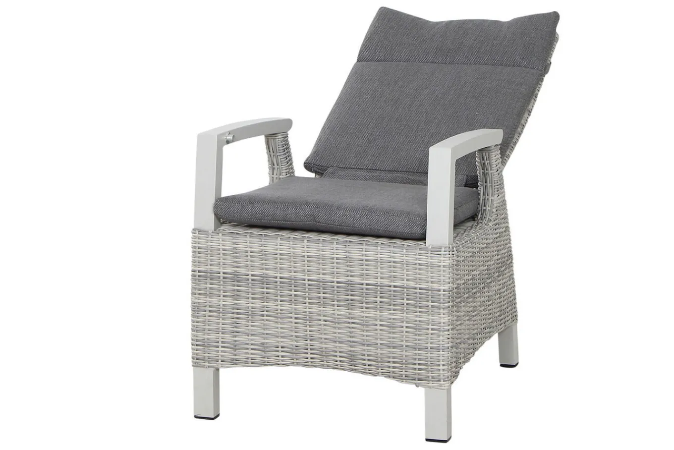 Hot Corido/Sincro Garten-Essgruppe, ice grey/weiß grau, Alu/Gardino®-Geflecht/Keramik, Ausziehtisch 200/260x100 cm, 8 Dining Move Sessel Polyrattan-Gartenmöbel|Garten-Essgruppen