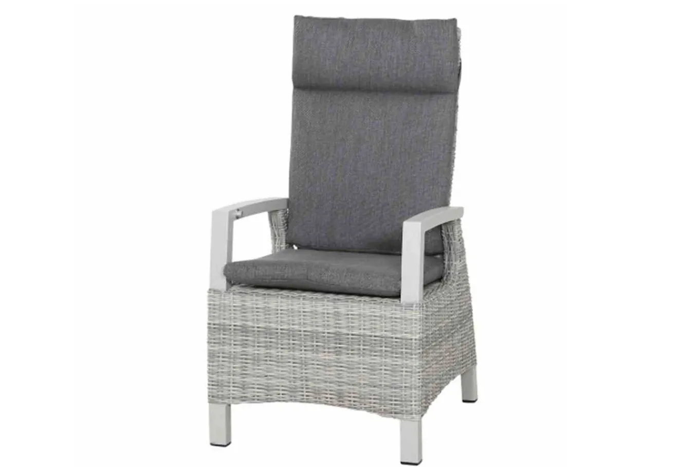 Hot Corido/Sincro Garten-Essgruppe, ice grey/weiß grau, Alu/Gardino®-Geflecht/Keramik, Ausziehtisch 200/260x100 cm, 8 Dining Move Sessel Polyrattan-Gartenmöbel|Garten-Essgruppen