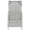New Corido/Sincro Garten-Essgruppe, ice grey/weiß grau, Alu/Gardino®-Geflecht/Keramik, Ausziehtisch 200/260x100 cm, 4 Dining Move Sessel Polyrattan-Gartenmöbel|Garten-Essgruppen