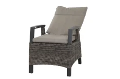 Hot Corido / Sincro Garten-Essgruppe, charcoal, Alu / Gardino®-Geflecht, 6 Diningsessel, Ausziehtisch 200/260 x 100 cm Polyrattan-Gartenmöbel|Garten-Essgruppen