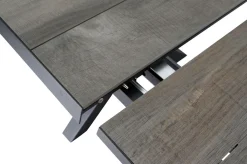 Hot Corido / Sincro Garten-Essgruppe, charcoal, Alu / Gardino®-Geflecht, 6 Diningsessel, Ausziehtisch 200/260 x 100 cm Polyrattan-Gartenmöbel|Garten-Essgruppen