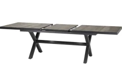Online Corido / Sincro Garten-Essgruppe, charcoal, Alu / Gardino®-Geflecht, 4 Diningsessel, Ausziehtisch 200/260x 100 cm Polyrattan-Gartenmöbel|Garten-Essgruppen