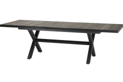 Online Corido / Sincro Garten-Essgruppe, charcoal, Alu / Gardino®-Geflecht, 4 Diningsessel, Ausziehtisch 200/260x 100 cm Polyrattan-Gartenmöbel|Garten-Essgruppen
