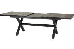 Online Corido / Sincro Garten-Essgruppe, charcoal, Alu / Gardino®-Geflecht, 4 Diningsessel, Ausziehtisch 200/260x 100 cm Polyrattan-Gartenmöbel|Garten-Essgruppen