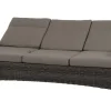 Best Corido 3-Sitzer Sofa, charcoal, Alu / Gardino®-Geflecht, 206x87x103 cm, verstellb. Rückenlehnen Polyrattan-Gartenmöbel|Gartenlounge