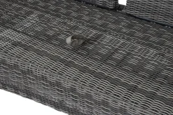 Best Corido 3-Sitzer Sofa, charcoal, Alu / Gardino®-Geflecht, 206x87x103 cm, verstellb. Rückenlehnen Polyrattan-Gartenmöbel|Gartenlounge