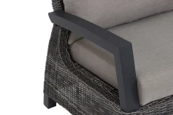 Best Corido 2-Sitzer Sofa, charcoal, Alu / Gardino®-Geflecht, 136x83x88 cm, Armlehne rechts Polyrattan-Gartenmöbel|Aluminium-Gartenmöbel