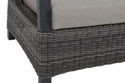 Best Corido 2-Sitzer Sofa, charcoal, Alu / Gardino®-Geflecht, 136x83x88 cm, Armlehne rechts Polyrattan-Gartenmöbel|Aluminium-Gartenmöbel