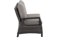 Best Corido 2-Sitzer Sofa, charcoal, Alu / Gardino®-Geflecht, 136x83x88 cm, Armlehne rechts Polyrattan-Gartenmöbel|Aluminium-Gartenmöbel