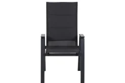 Outlet Garten-Essgruppe, anthrazit matt/grau, Alu/Glas/Textilfaser, 180/240 x 100 cm, ausziehbar, stapelbar Garten-Essgruppen