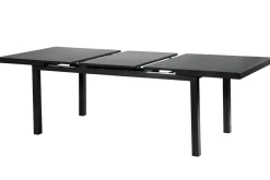 Clearance Garten-Essgruppe, anthrazit/grau, Alu/Glas/Textilene, 180/240 x 100 cm, ausziehbar, stapelbar Garten-Essgruppen
