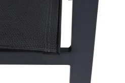 Clearance Garten-Essgruppe, anthrazit/grau, Alu/Glas/Textilene, 180/240 x 100 cm, ausziehbar, stapelbar Garten-Essgruppen