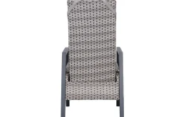 Hot Garten-Essgruppe, anthrazit/natur-grau, Alu/Keramik/Polyrattan, ausziehbare Tischplatte 200/260 x 100 cm, 6 Diningsessel Garten-Essgruppen