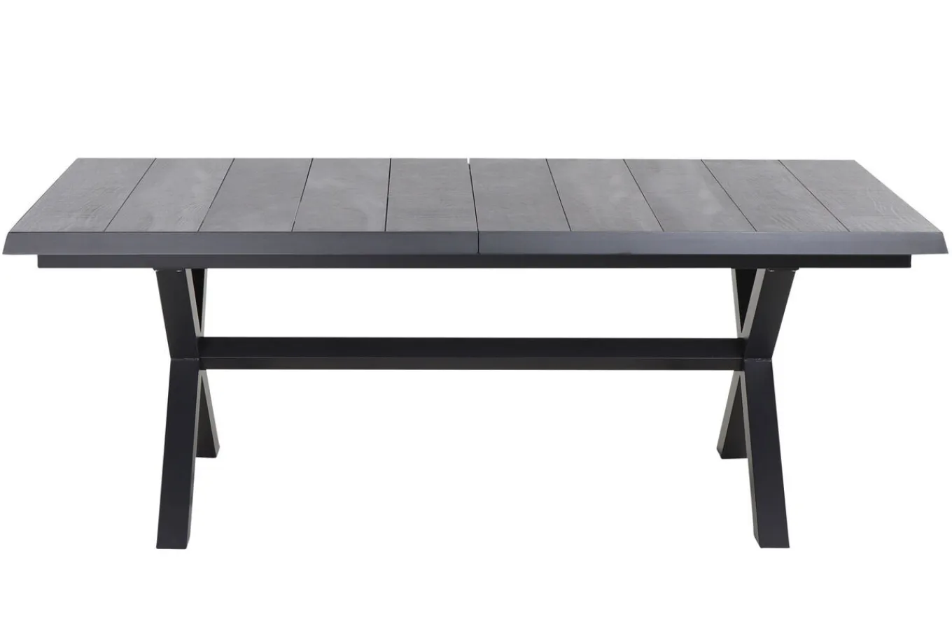 Discount Messina/Corido Garten-Essgruppe, anthrazit, Alu/Geflecht/Keramik, 200-260 x 100 cm, inkl. 4 Diningsessel Garten-Essgruppen