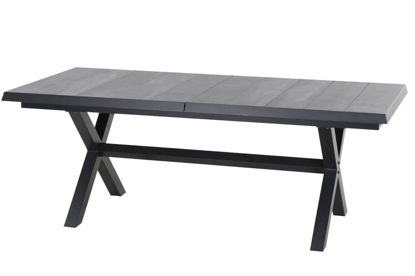 Discount Messina/Velia Garten-Essgruppe, anthrazit/grau, Alu/Ranotex®-Gewebe/Keramik, 260 x 100 cm, inkl. 8 Sessel Garten-Essgruppen|Aluminium-Gartenmöbel