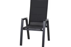 Online Milano Sessel, anthrazit matt, Aluminium pulverbeschichtet/Ranotex, 59 x 69 x 105 cm, stapelbar Gartenstühle & Gartensessel