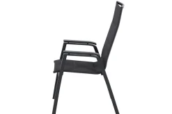 Online Milano Sessel, anthrazit matt, Aluminium pulverbeschichtet/Ranotex, 59 x 69 x 105 cm, stapelbar Gartenstühle & Gartensessel