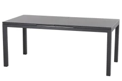 Hot Miros Ausziehtisch, anthrazit matt/dark concrete, Alu/Glas, 180/240 x 90 cm, Tischplatte mit Keramikpulver Gartentische