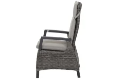 Sale Miros/Corido Garten-Essgruppe, anthrazit, Aluminium/Glas/Gardino®-Geflecht, Ausziehtisch 180/240x90 cm, 8 Sessel Aluminium-Gartenmöbel