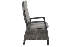 Best Miros/Corido Garten-Essgruppe, anthrazit/charcoal, Alu/Gardino®-Geflecht, Ausziehtisch 180/240x90 cm, 6 Sessel Garten-Essgruppen|Aluminium-Gartenmöbel