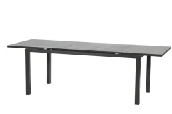 Online Miros Esstisch, anthrazit, Alu/Spraystone, 180/240x90 cm Gartentische
