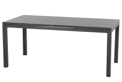 Discount Miros Garten-Essgruppe, anthrazit/dark concrete, Aluminium/Glas, Ausziehtisch 180/240x90, 6x Klappstühle Garten-Essgruppen|Aluminium-Gartenmöbel