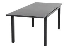 Discount Miros Garten-Essgruppe, anthrazit/dark concrete, Aluminium/Glas, Ausziehtisch 180/240x90, 6x Klappstühle Garten-Essgruppen|Aluminium-Gartenmöbel