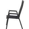 New Miros/Milano Garten-Essgruppe, anthrazit, Alu/Ranotex-Gewebe, Ausziehtisch 180/240 x 90 cm, 6 Sessel Garten-Essgruppen