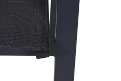 New Miros/Milano Garten-Essgruppe, anthrazit, Alu/Ranotex-Gewebe, Ausziehtisch 180/240 x 90 cm, 6 Sessel Garten-Essgruppen