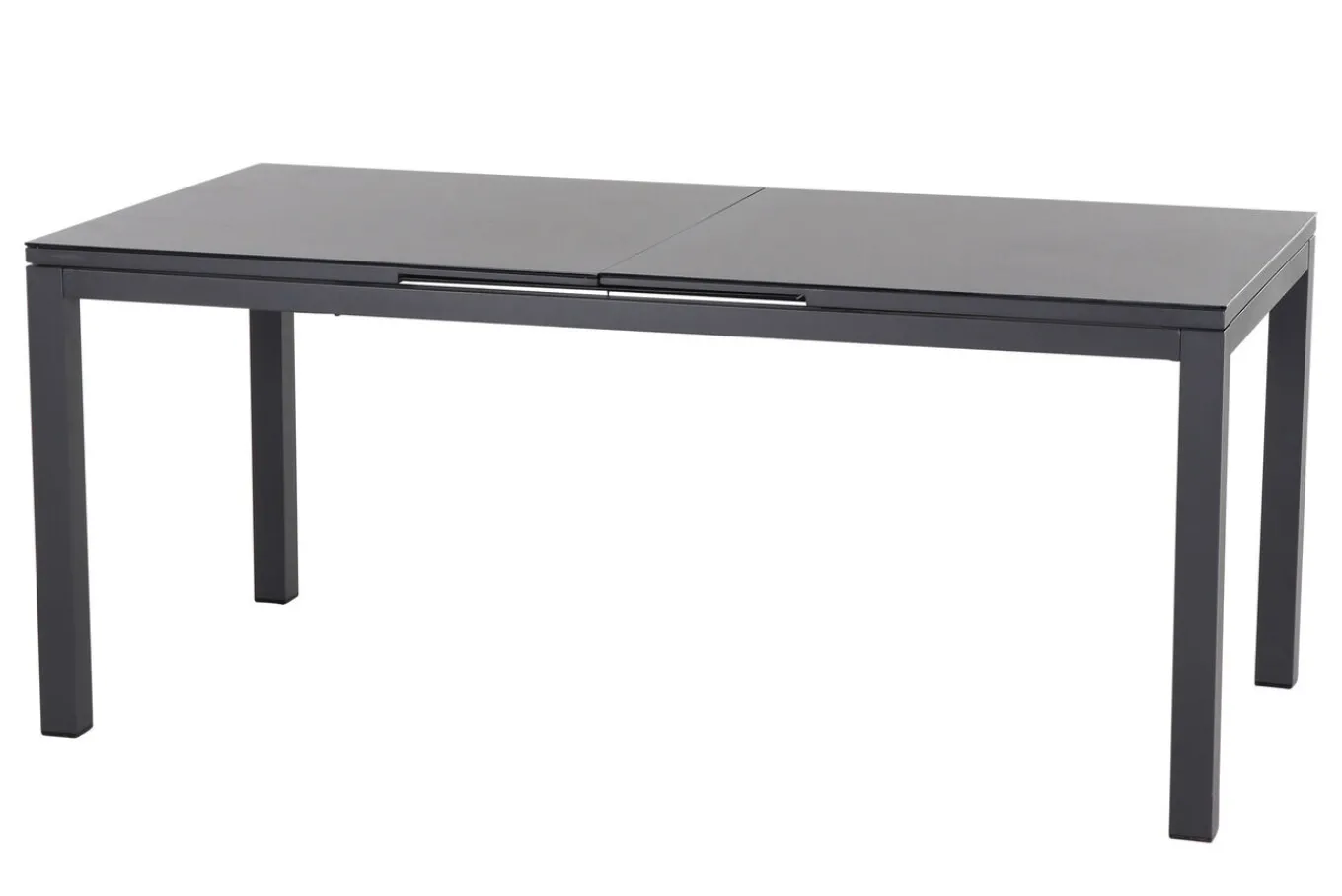 New Miros/Milano Garten-Essgruppe, anthrazit, Alu/Ranotex-Gewebe, Ausziehtisch 180/240 x 90 cm, 6 Sessel Garten-Essgruppen