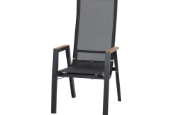 Outlet Miros/Rondo Garten-Essgruppe, anthrazit, Alu/Ranotex-Gewebe, Ausziehtisch 180/240 x 90 cm, 6 Stapelsessel Garten-Essgruppen|Aluminium-Gartenmöbel