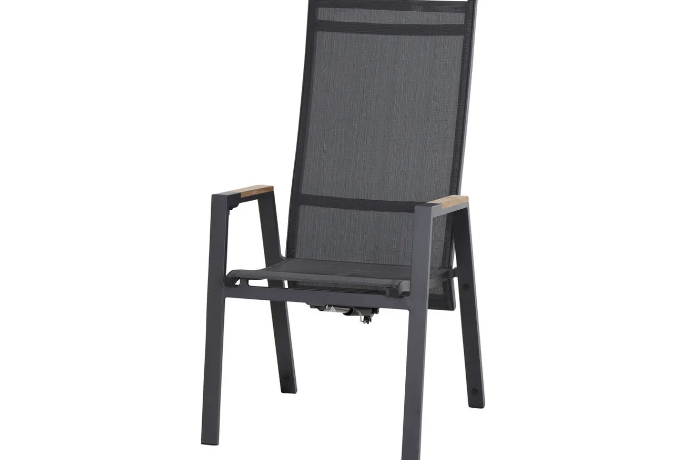 Miros/Savona Move Garten-Essgruppe, anthrazit, Alu/Textilene, Ausziehtisch 180/240x90 cm, 8 Stapelsessel Aluminium-Gartenmöbel