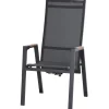Sale Miros/Savona Move Garten-Essgruppe, Anthrazit, Alu/Textilene, Ausziehtisch 180/240x90 cm, 6 Stapelsessel Garten-Essgruppen|Aluminium-Gartenmöbel