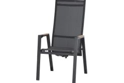Sale Miros/Savona Move Garten-Essgruppe, Anthrazit, Alu/Textilene, Ausziehtisch 180/240x90 cm, 6 Stapelsessel Garten-Essgruppen|Aluminium-Gartenmöbel