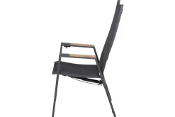 Sale Miros/Savona Move Garten-Essgruppe, Anthrazit, Alu/Textilene, Ausziehtisch 180/240x90 cm, 6 Stapelsessel Garten-Essgruppen|Aluminium-Gartenmöbel