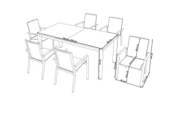 Clearance Miros/Velia Garten-Essgruppe, anthrazit, Aluminium, 180/240 x 90 cm, ausziehbar, witterungsbeständig Garten-Essgruppen|Aluminium-Gartenmöbel