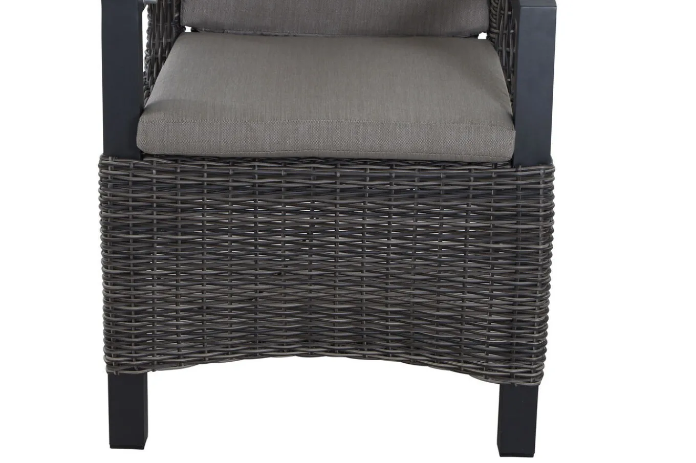Clearance SIENA GARDEN Premium Garten-Essgruppe, anthrazit matt/grau, Aluminium und Polyrattan, Tisch 160/260 x 100 cm, 6 Dining-Sessel Garten-Essgruppen