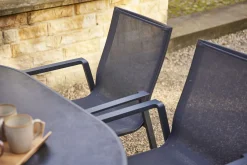 Sale Reno Stapelsessel, Anthrazit, Aluminium, 65x56x88 cm, Pflegeleicht, Stapelbar Aluminium-Gartenmöbel|Gartenstühle & Gartensessel