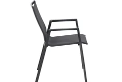 Sale Reno Stapelsessel, Anthrazit, Aluminium, 65x56x88 cm, Pflegeleicht, Stapelbar Aluminium-Gartenmöbel|Gartenstühle & Gartensessel