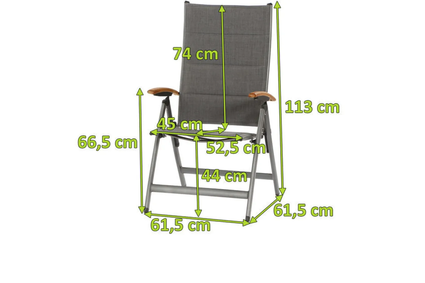 Online Savin XL Klappsessel, graphit/grau, Aluminium/Texfabric Aluminium-Gartenmöbel|Gartenstühle & Gartensessel