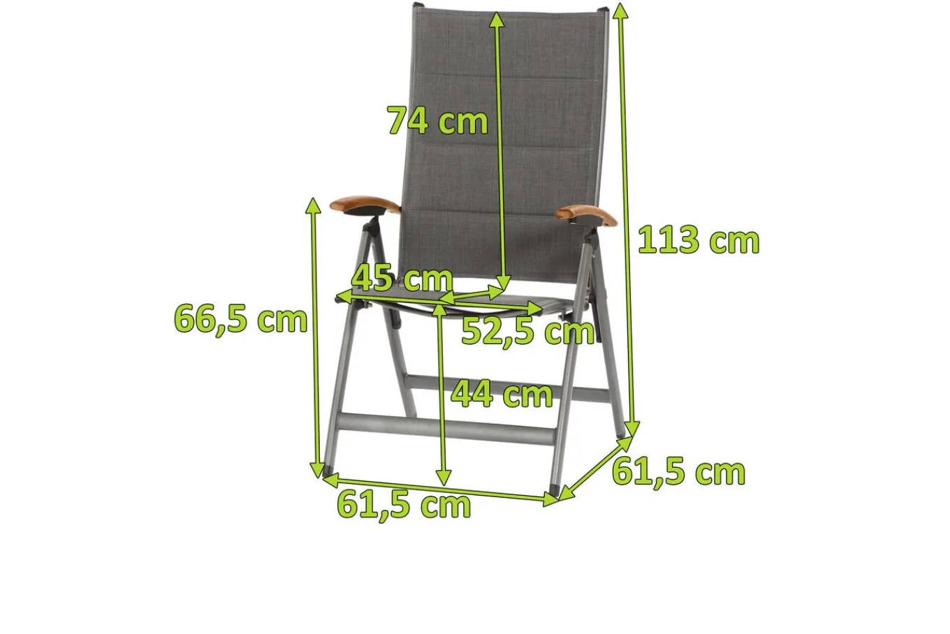 Online Savin XL Klappsessel, graphit/grau, Aluminium/Texfabric Aluminium-Gartenmöbel|Gartenstühle & Gartensessel