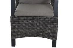 Discount Silva/Corido Garten-Essgruppe, anthrazit/grau, Alu/Gardino®-Geflecht/Keramik, 140 x 90cm, inkl. 4 Diningsessel Garten-Essgruppen