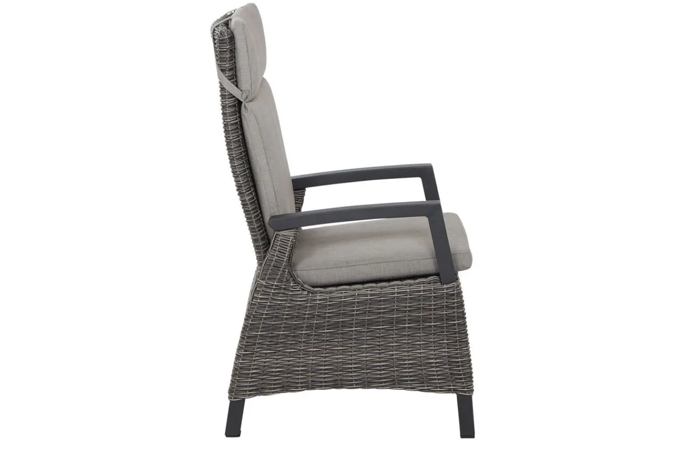 Discount Silva/Corido Garten-Essgruppe, anthrazit/grau, Alu/Gardino®-Geflecht/Keramik, 140 x 90cm, inkl. 4 Diningsessel Garten-Essgruppen
